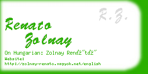 renato zolnay business card